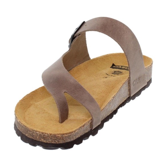 Sandali Bio in pelle color taupe di Casual CASUAL