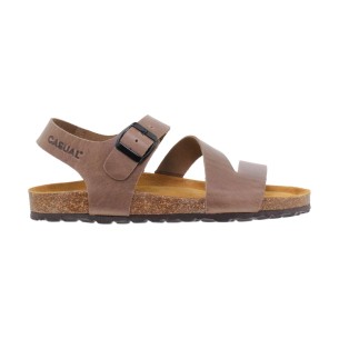 Taupe leren Bio sandalen van Casual CASUAL