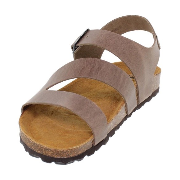 Taupe leren Bio sandalen van Casual CASUAL