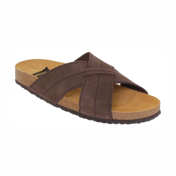 Sandali Bio da uomo in pelle marrone di Casual CASUAL