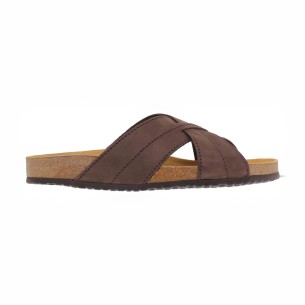 Bio men's brown leather sandals by Casual CASUAL