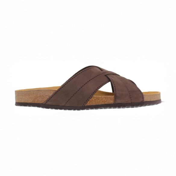Sandali Bio da uomo in pelle marrone di Casual CASUAL