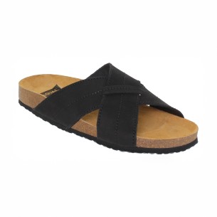 Bio sandálias de couro preto para homem da Casual CASUAL 2