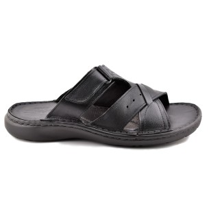 Sandales en cuir noir par Innovation INNOVATION