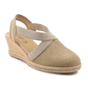 Alpargatas beige con cuña de yute by Amelie AMELIE 2