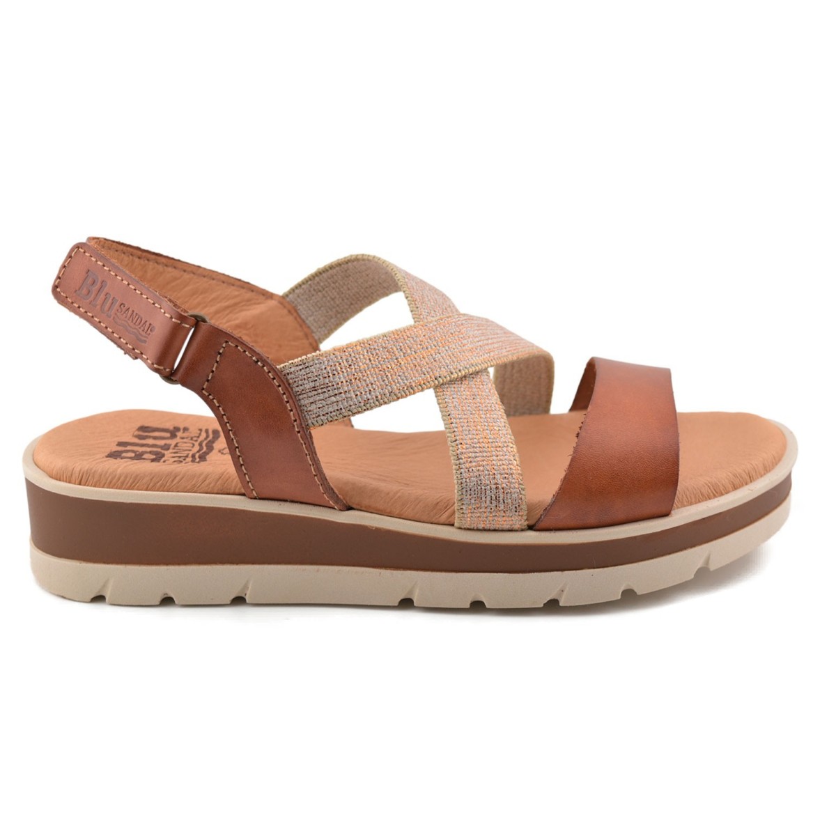 Brown Leather Sandals by Blusandal