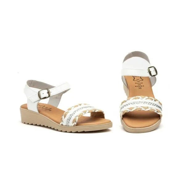 Sandalias  de mujer blancas de Piel by CBP CBP - CONBUENPIE