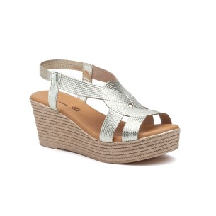 DSD : Platinum leather thong sandals : Woman CALZADOS DSD 2