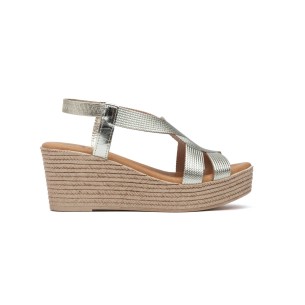 DSD : Platinum leather thong sandals : Woman CALZADOS DSD
