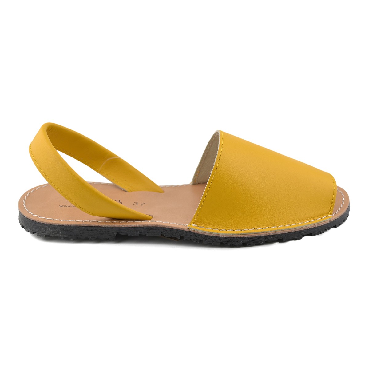 Avarcas Menorquinas geel leren sandalen van CBP
