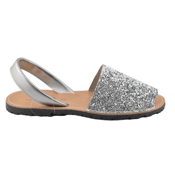 Cbp|Abarcas menorquinas glitter silber|Frau CBP - CONBUENPIE