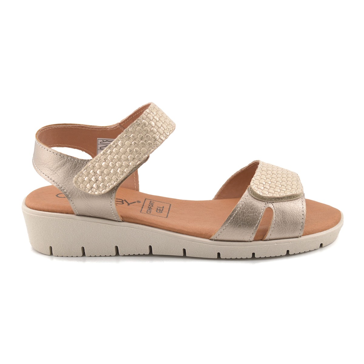 Metallic Leather Sandals by Chamby