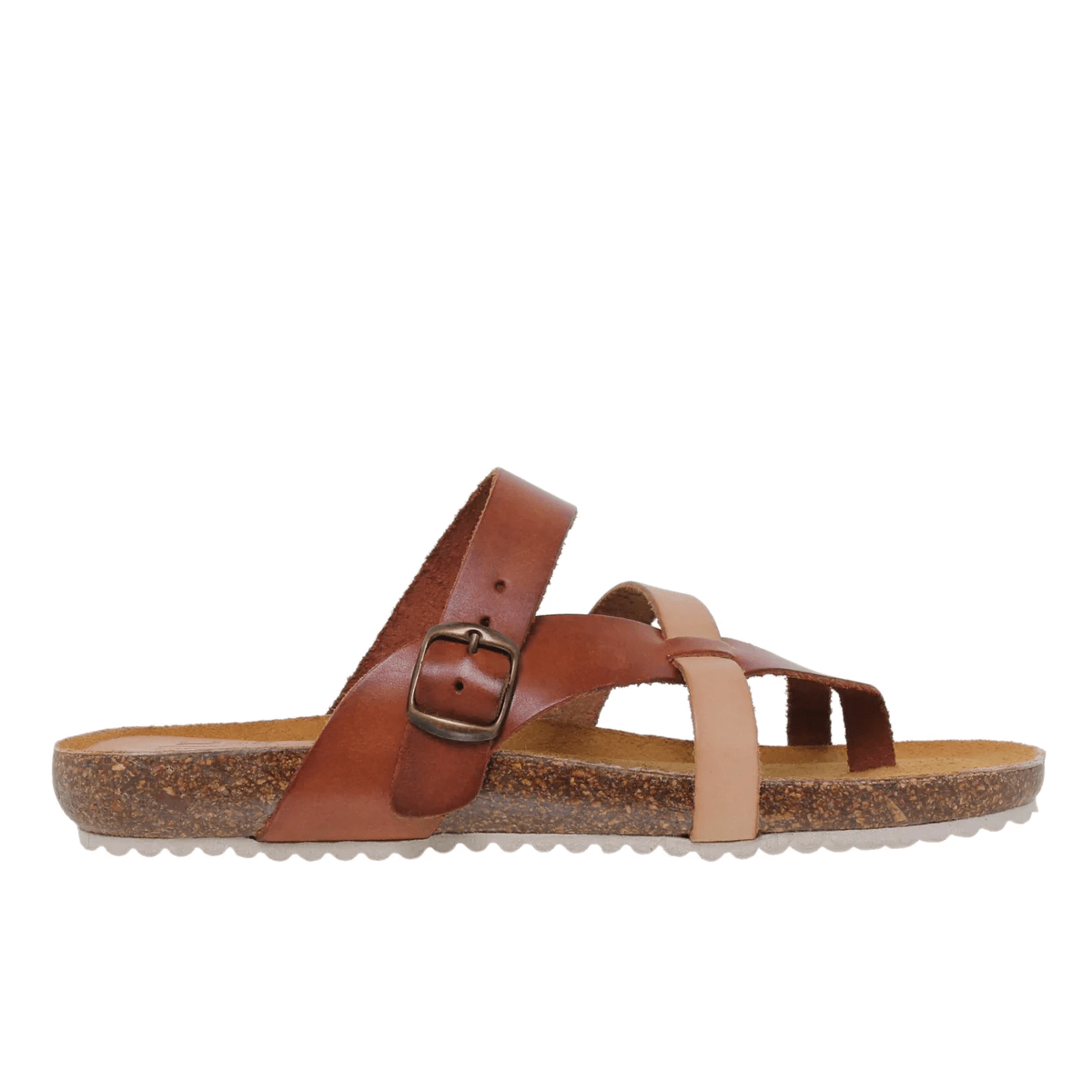 Sandalias de mujer Bio de Piel marrones by Blusandal