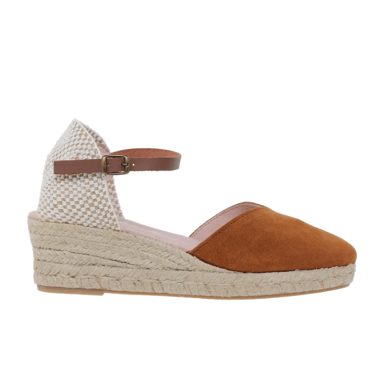 Brown leather espadrilles by Amelie