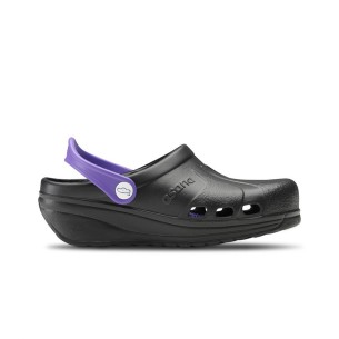 Anatomische Clogs schwarz und lila FELIZ CAMINAR