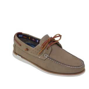Zapatos Náuticos de piel taupe by Casual CASUAL 2