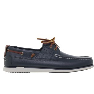 Blauwe leren bootschoenen van Casual CASUAL