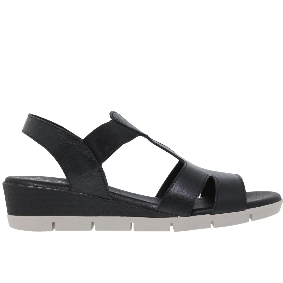 Black Leather Sandals by Amelie