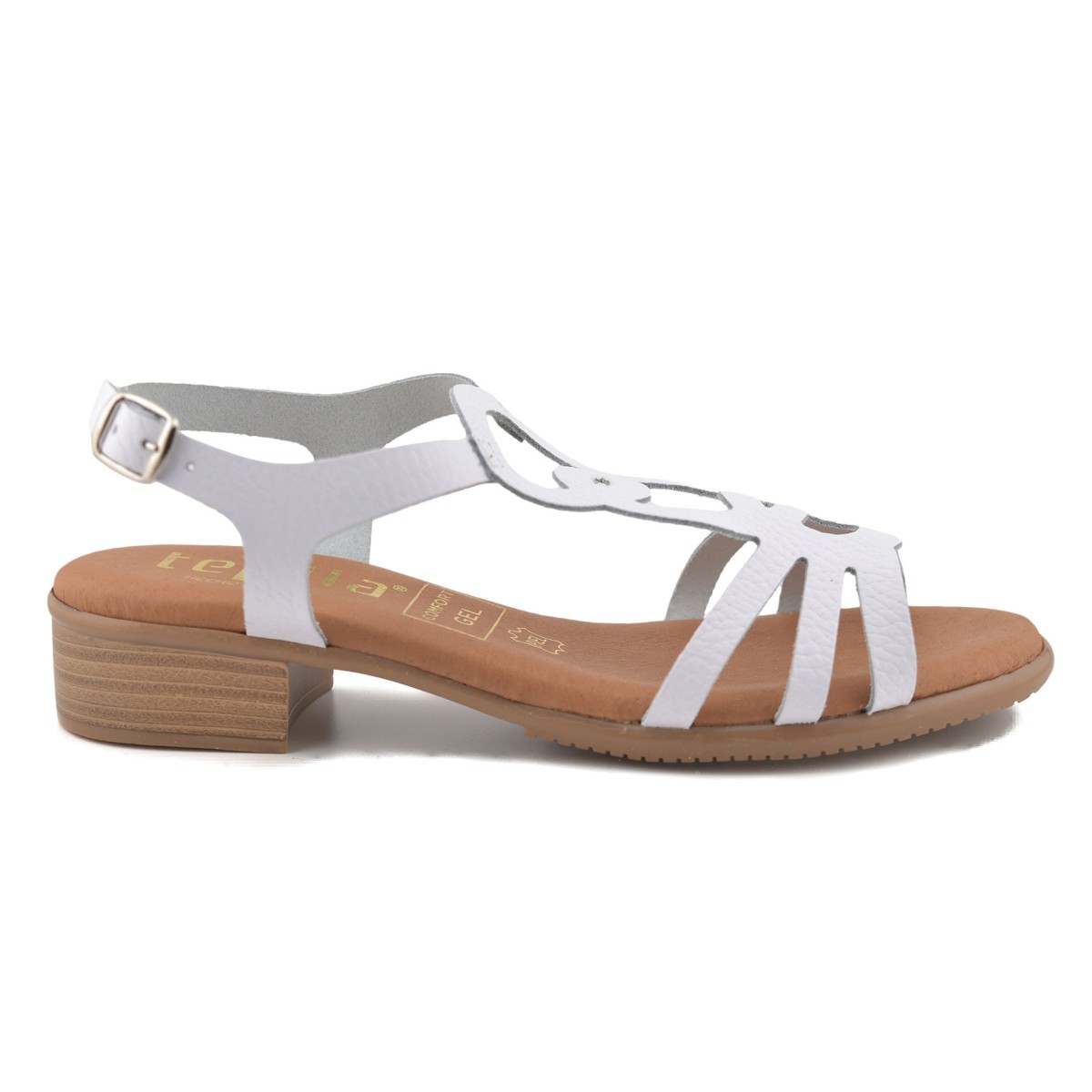Sandali in pelle bianca di Tekila