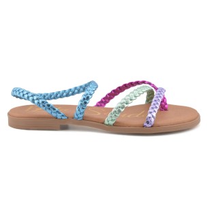 Sandalias de mujer planas multicolor BLUSANDAL
