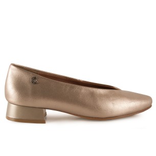 Ballerines à talon en cuir métallisé Chamby CHAMBY