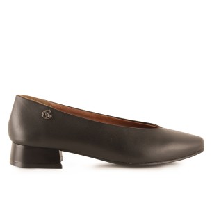 Ballerine in pelle nera con tacco di Chamby CHAMBY