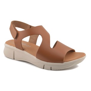 Women's brown leather sandals CBP - CONBUENPIE 2