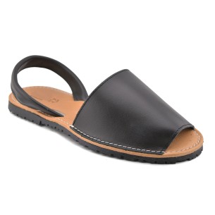 Cbp|Schwarze gepolsterte Ledersandalen für Frauen CBP - CONBUENPIE 2
