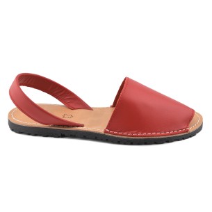 Cbp | Abarcas Menorquinas rote Lederschuhe | Frau CBP - CONBUENPIE