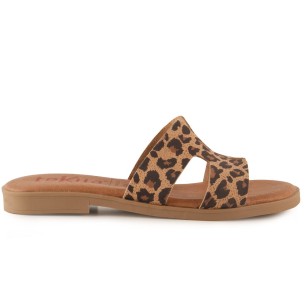 Sandálias de couro com estampado animal da Tekila TEKILA