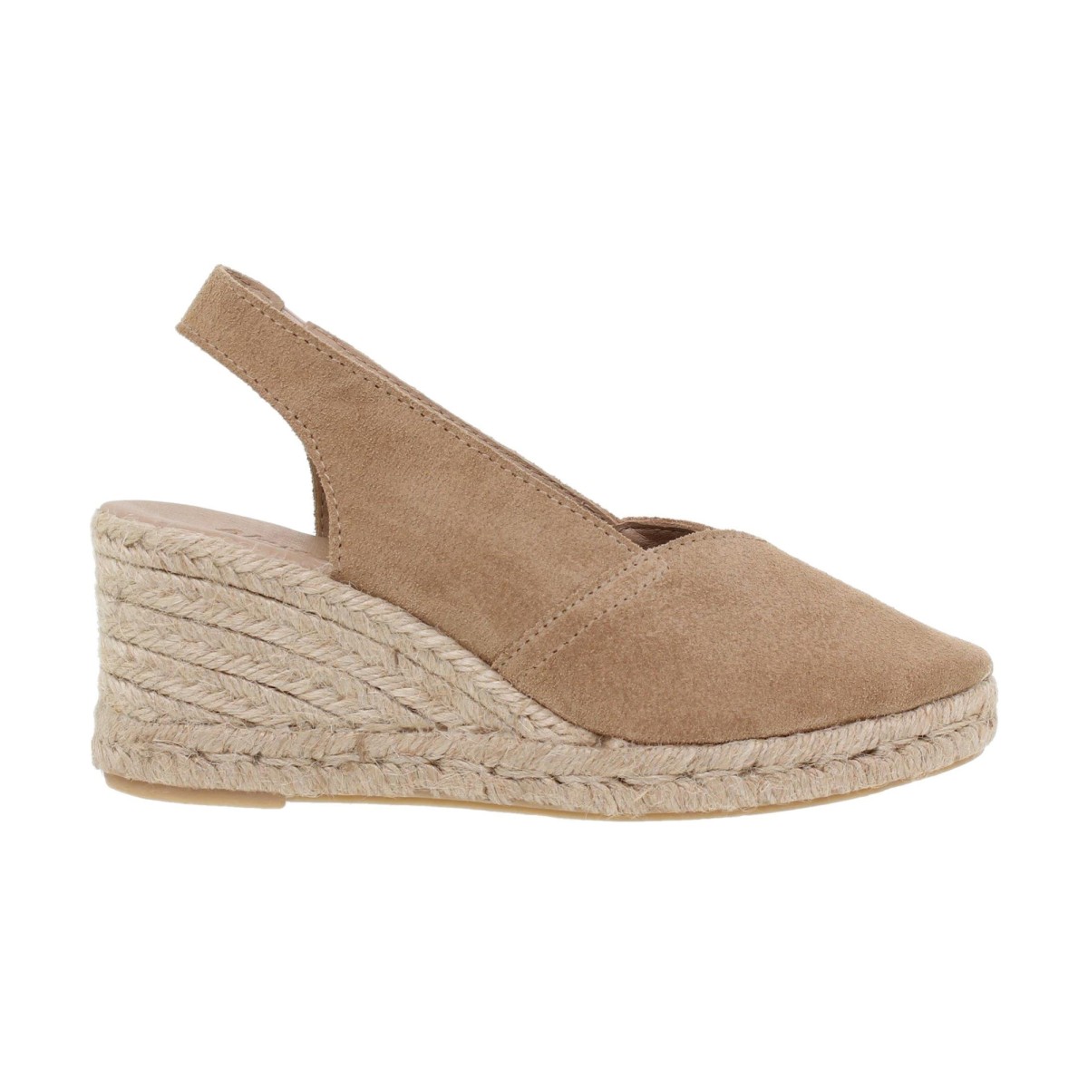 Sand leather espadrilles with wedge by Amelie
