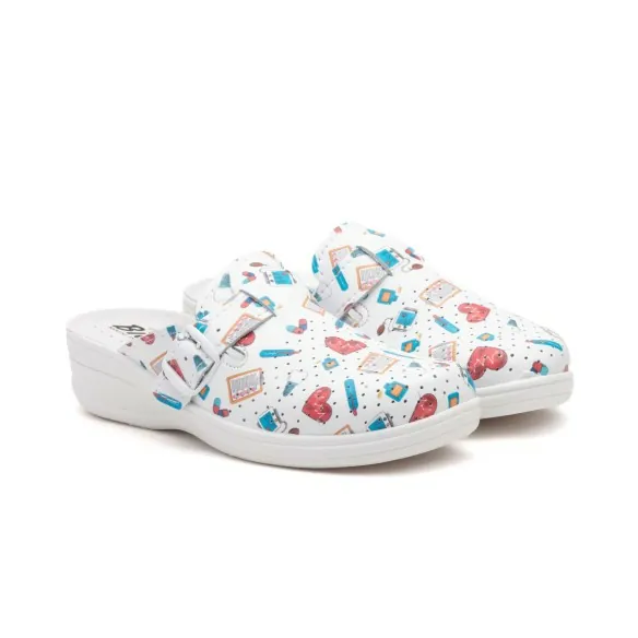 Zuecos Anatómicos Sanitarios de piel blanca by Bio Up BIO UP