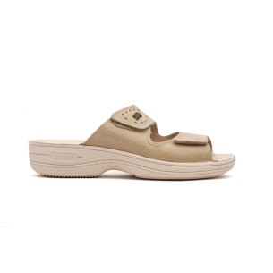 Anatomisch beige lederen sandalen-Clogs van Bio Up BIO UP