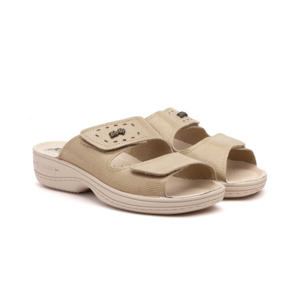 Sandalias-Zuecos de mujer Anatómicos de piel beige by Bio Up BIO UP