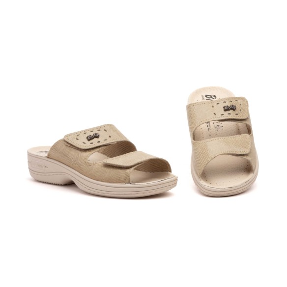 Sandalias-Zuecos de mujer Anatómicos de piel beige by Bio Up BIO UP