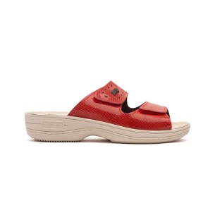 Sandali-sciarpa anatomici in pelle rossa di Bio Up BIO UP