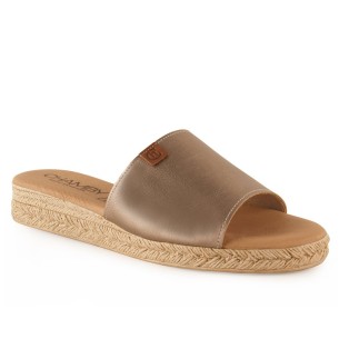 Metallic leren platte sandalen van Chamby CHAMBY 2
