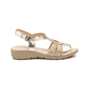 Sandales anatomiques en cuir doré de CBP CBP - CONBUENPIE