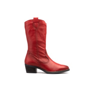 Botas Camperas de piel rojas Par y Medio