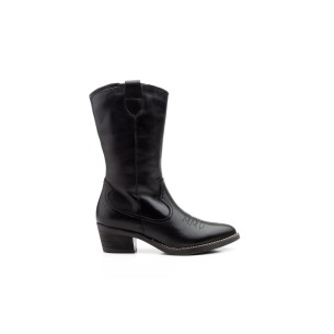Botas Camperas de piel negras Par y Medio