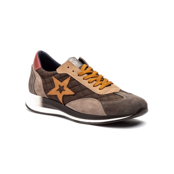 Casual brown leather sneakers ROUTE 83