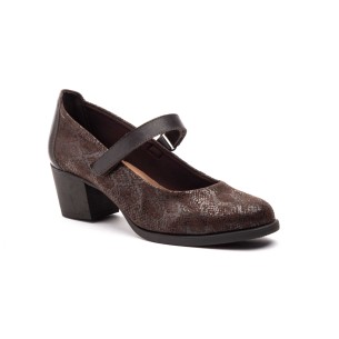 Chaussures confort à talons en cuir marron CBP - CONBUENPIE 2