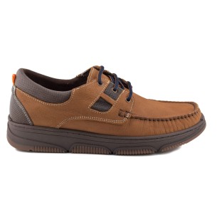 Lässige taupefarbene Lederschuhe ROUTE 83
