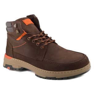 Casual brown leather ankle boots ROUTE 83 2