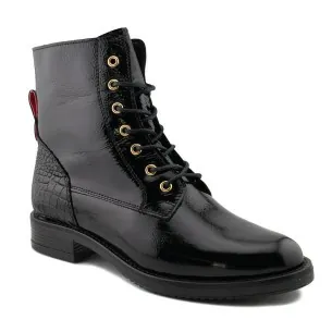 Stivaletti urbani in pelle nera CASUAL 2