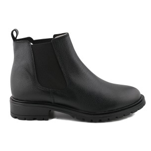 Botines de tacón de piel negros CASUAL