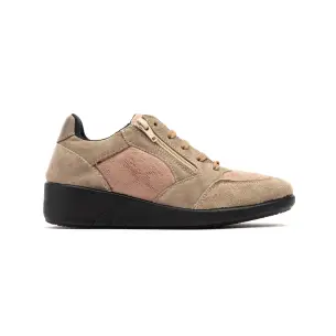 Bio Up|Scarpe casual in pelle taupe|Donna BIO UP