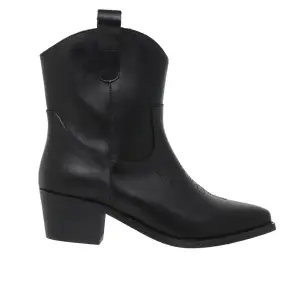 Schwarze Lederstiefeletten im Landhausstil JARPEX