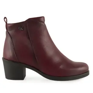 Botins clássicos em pele cor de vinho CHAMBY