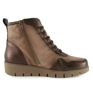Bottines décontractées en cuir marron CHAMBY